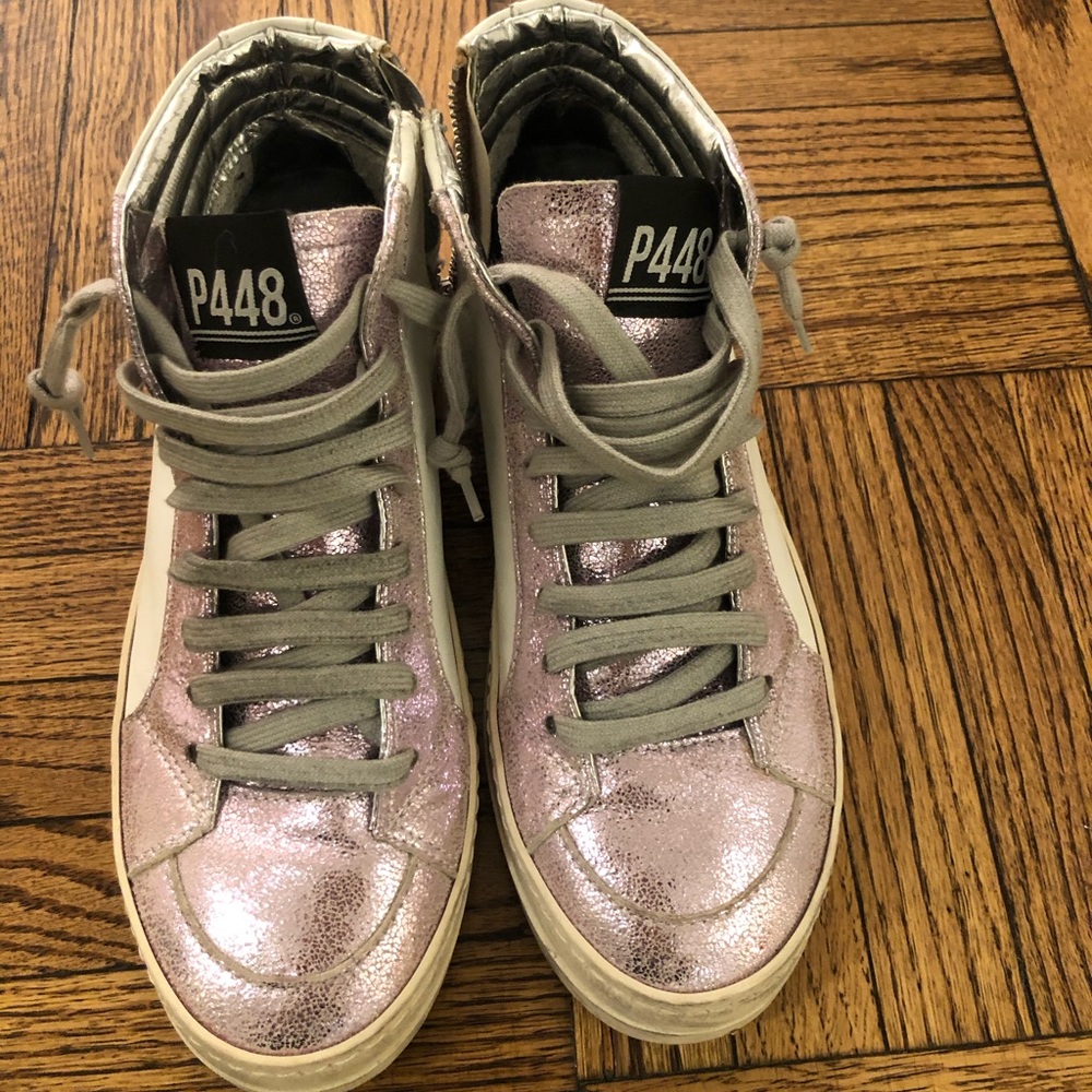 P448 Skate Metallic Sneakers- BARELY WORN